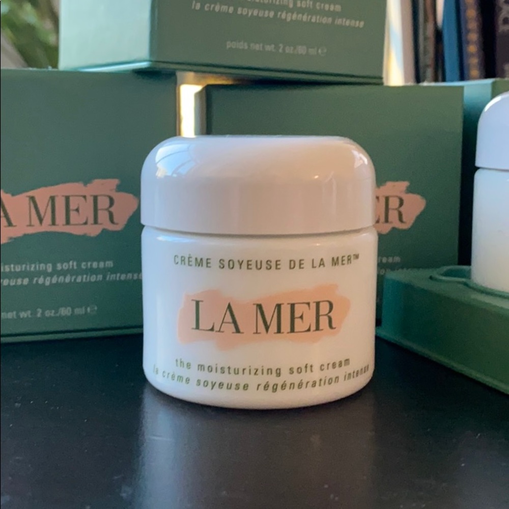 Empty La Mer jar w/packaging